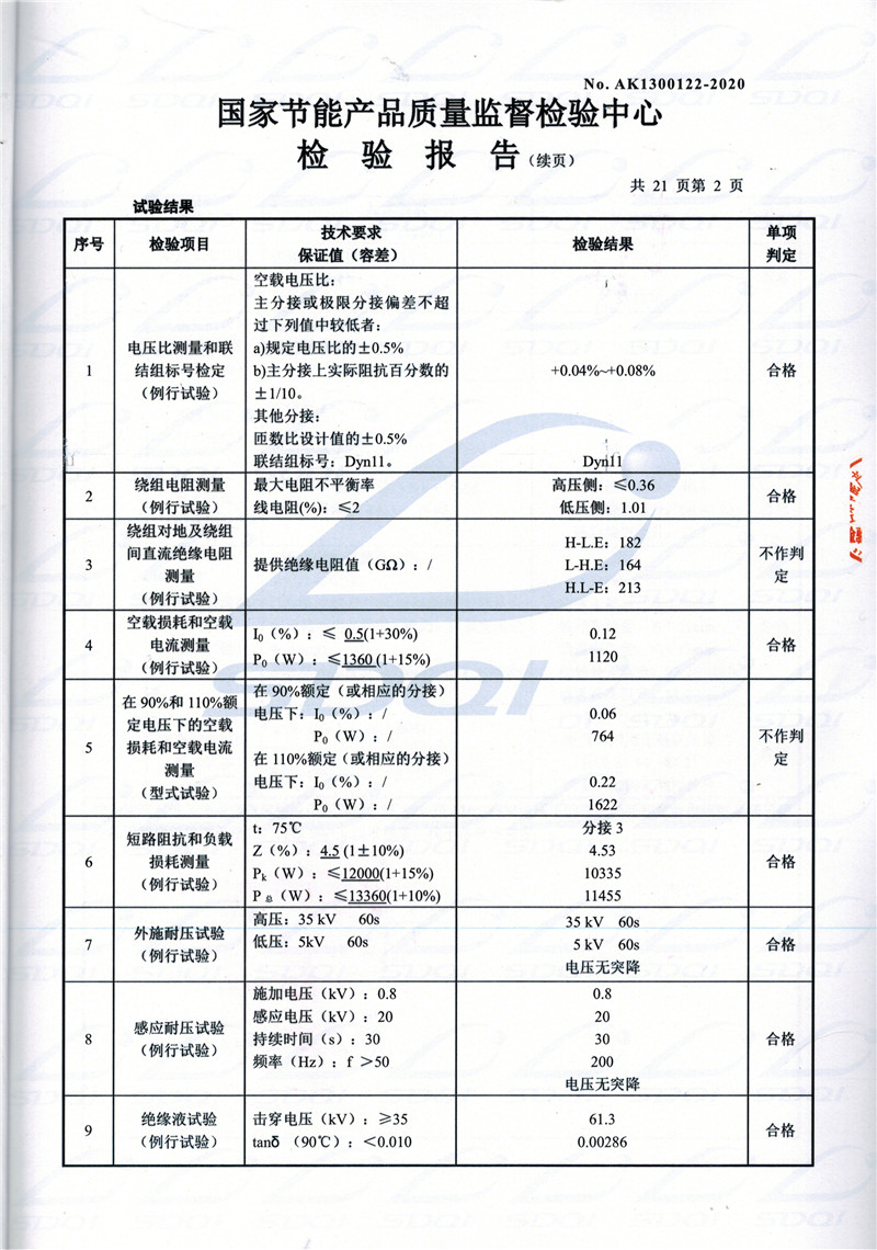 高低压试验报告-S11-1250大庆大庆大庆油浸式变压器-2.jpg